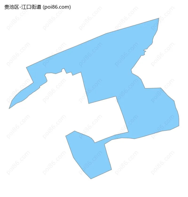 江口街道边界地图