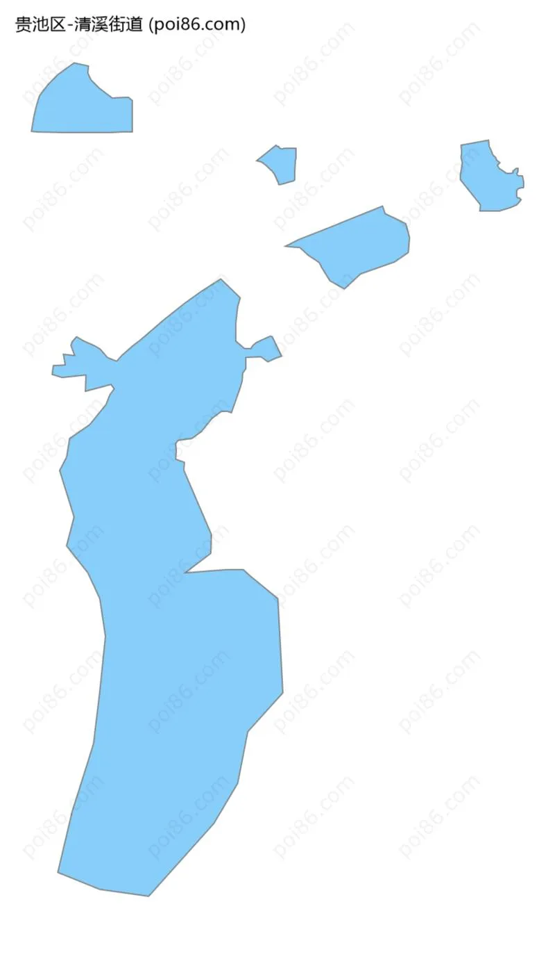 清溪街道边界地图