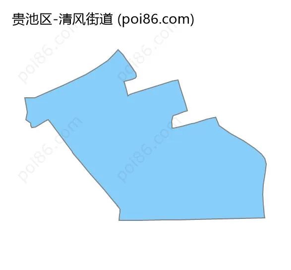 清风街道边界地图