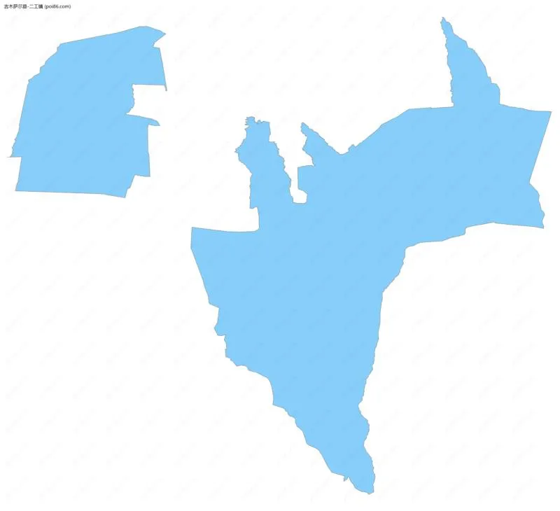 二工镇边界地图