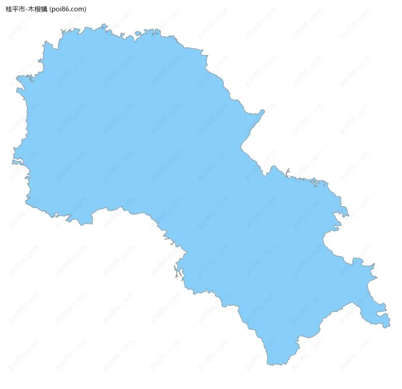 木根镇边界地图