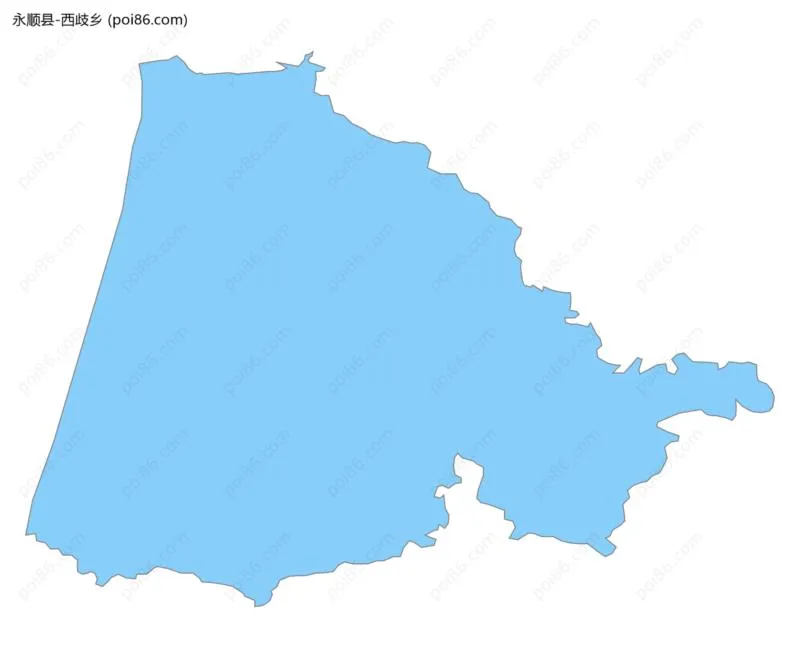 西歧乡边界地图