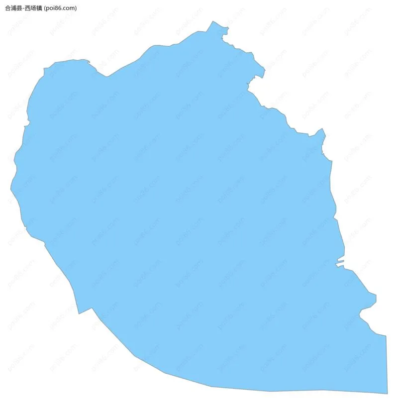 西场镇边界地图