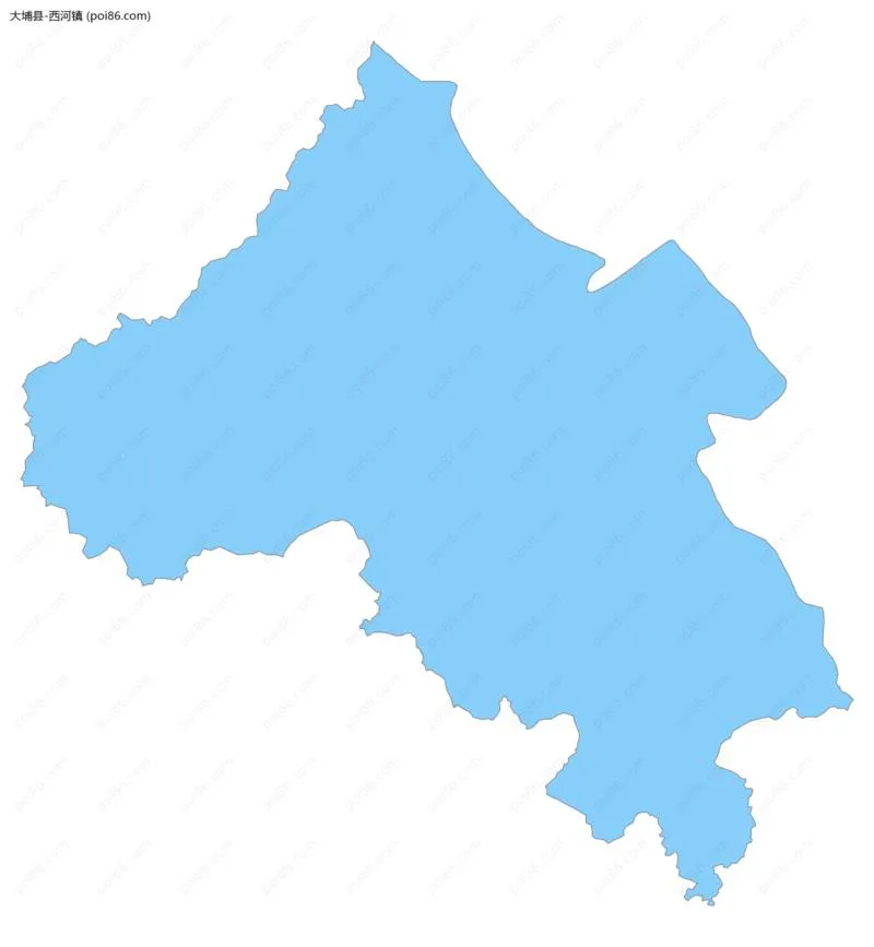 西河镇边界地图