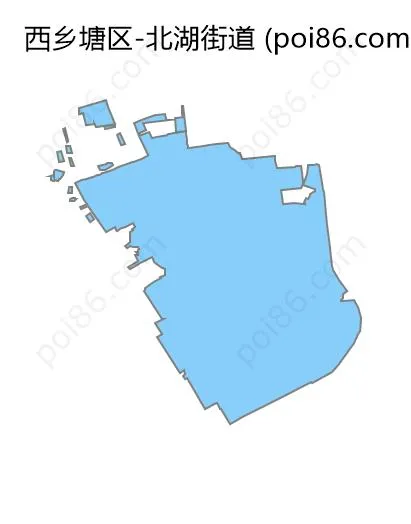 北湖街道边界地图