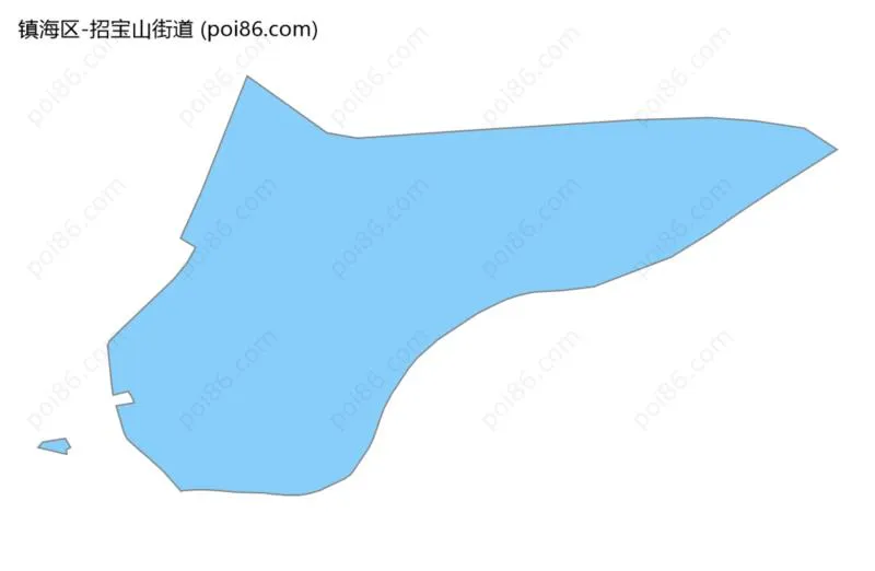 招宝山街道边界地图