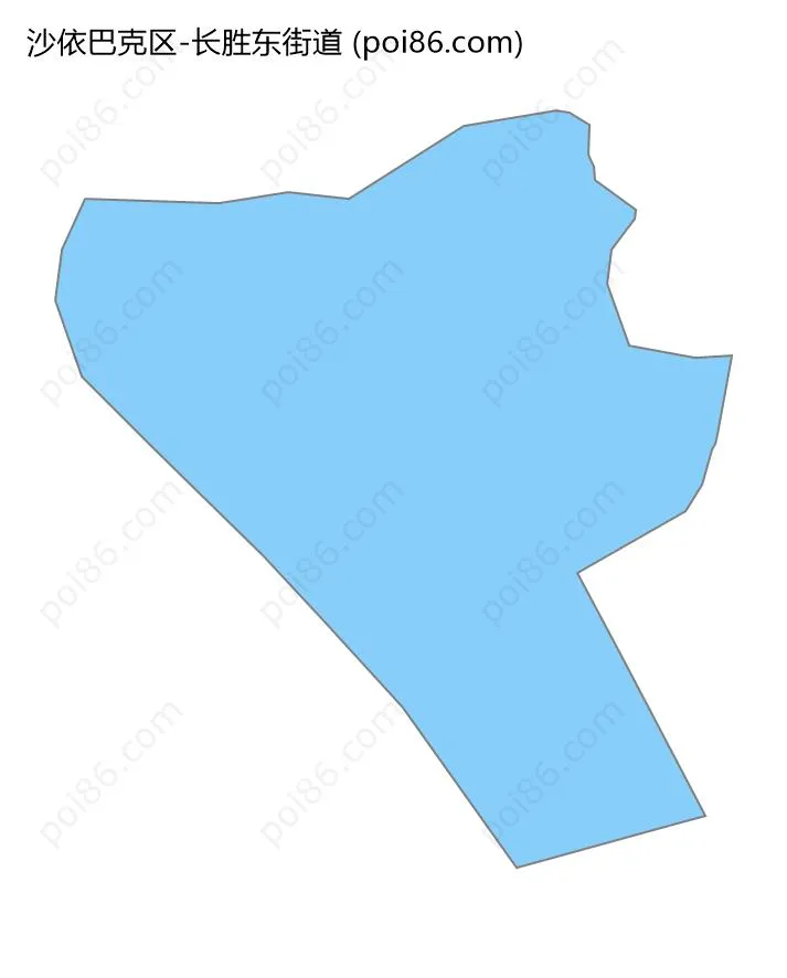 长胜东街道边界地图