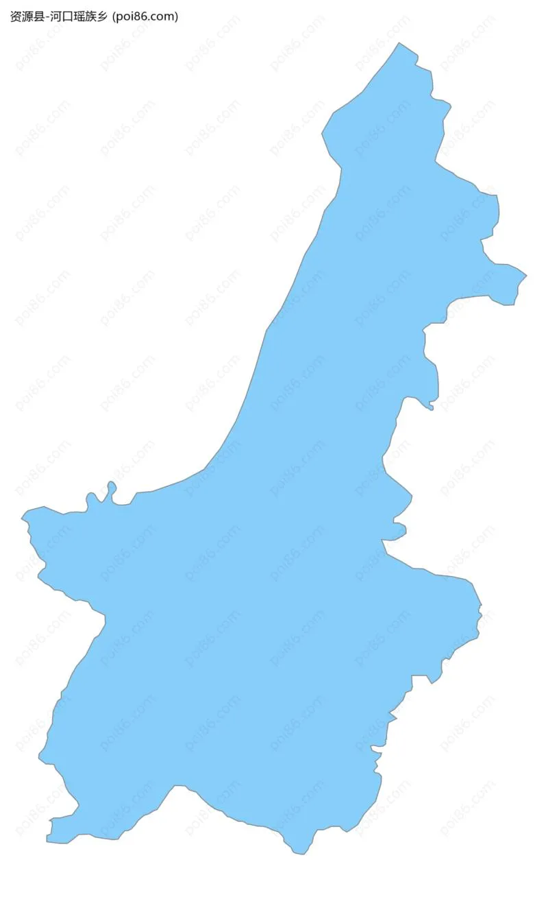 河口瑶族乡边界地图