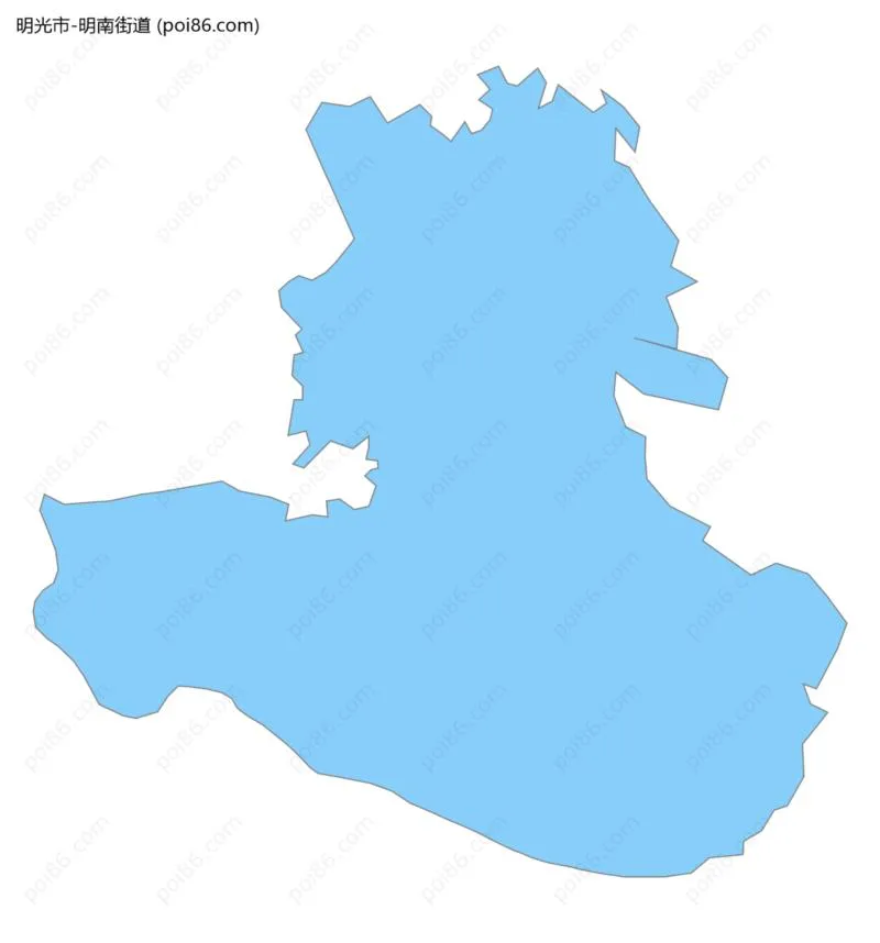 明南街道边界地图