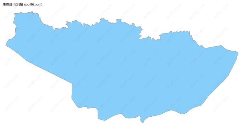 汊河镇边界地图