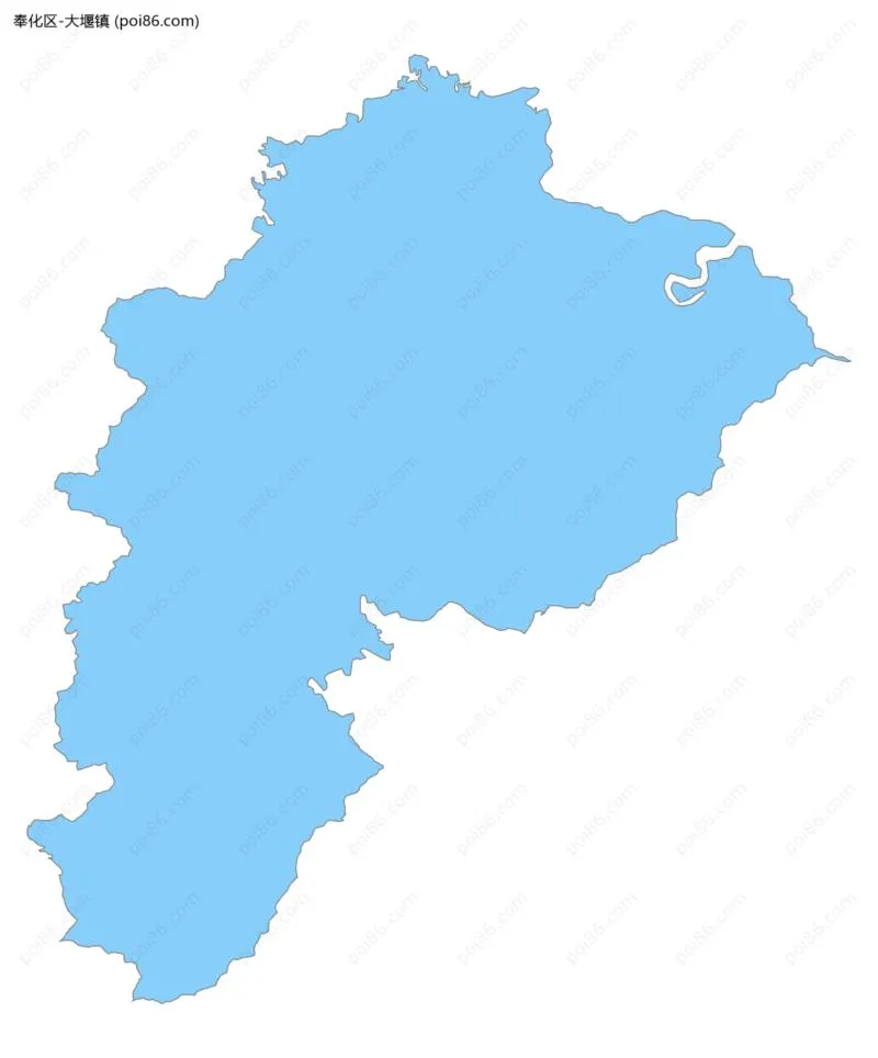 大堰镇边界地图