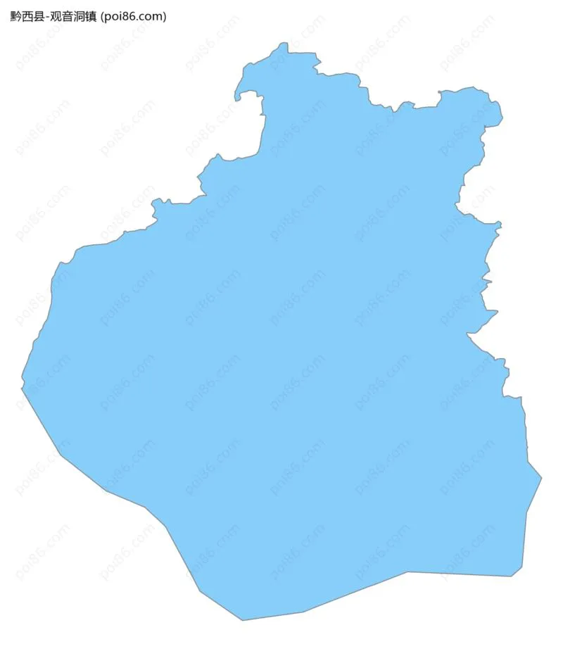 观音洞镇边界地图