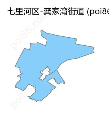 龚家湾街道边界地图