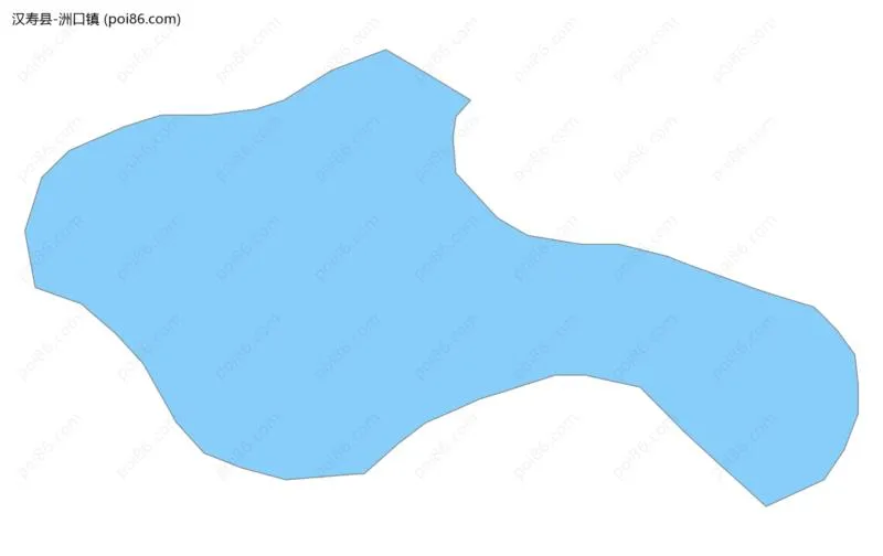 洲口镇边界地图