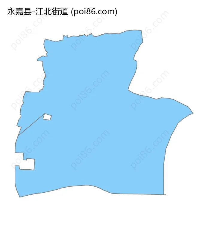 江北街道边界地图