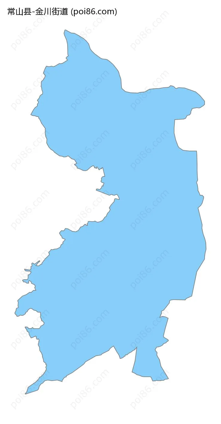 金川街道边界地图