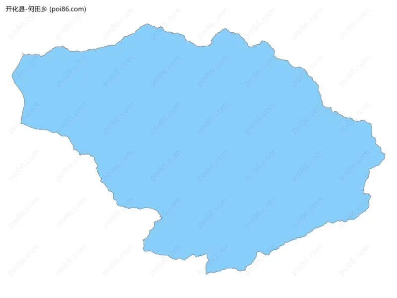 何田乡边界地图