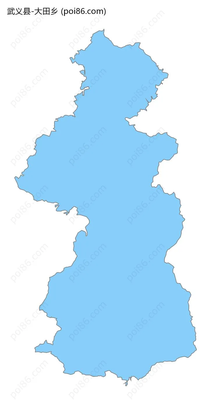 大田乡边界地图