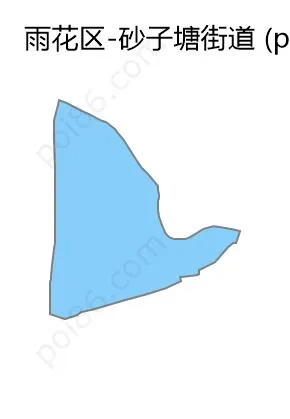 砂子塘街道边界地图