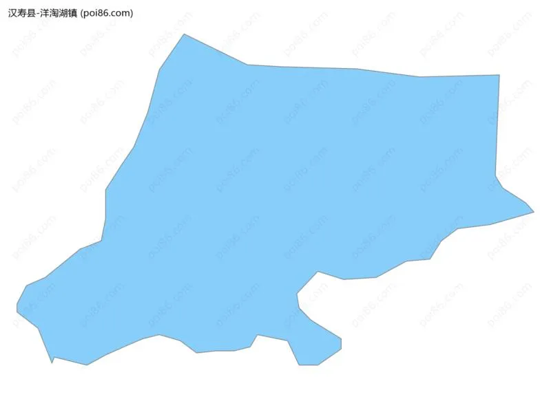 洋淘湖镇边界地图