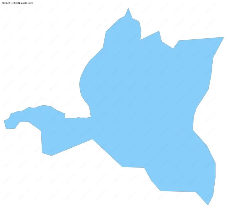 习家店镇边界地图