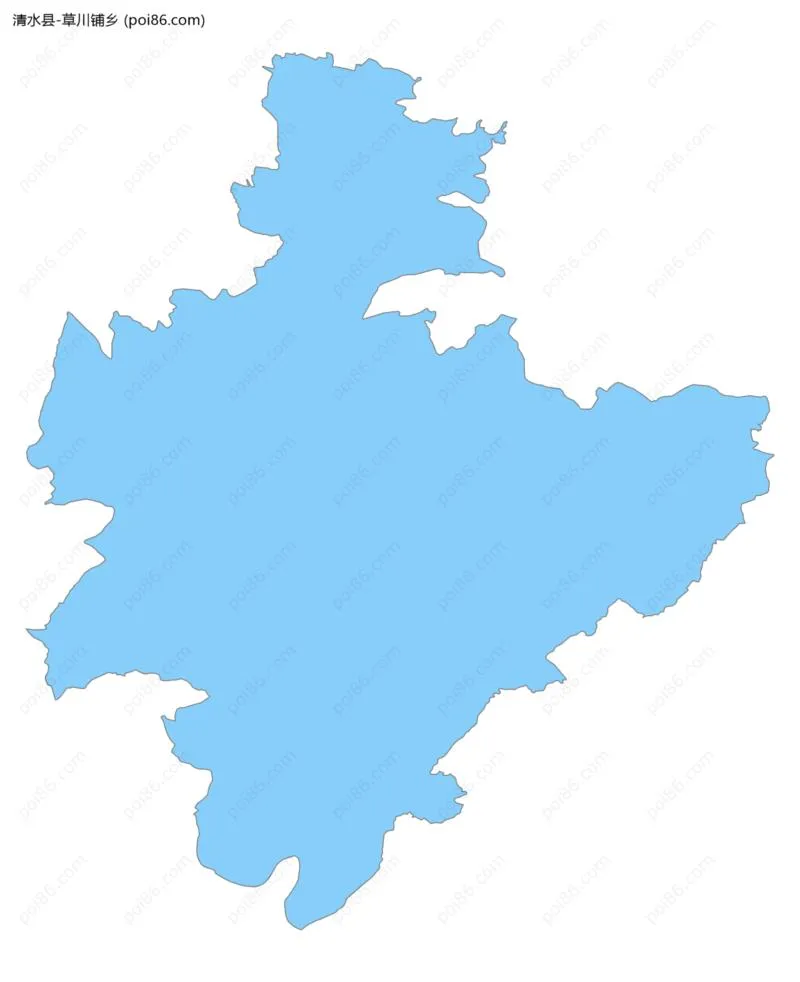 草川铺乡边界地图