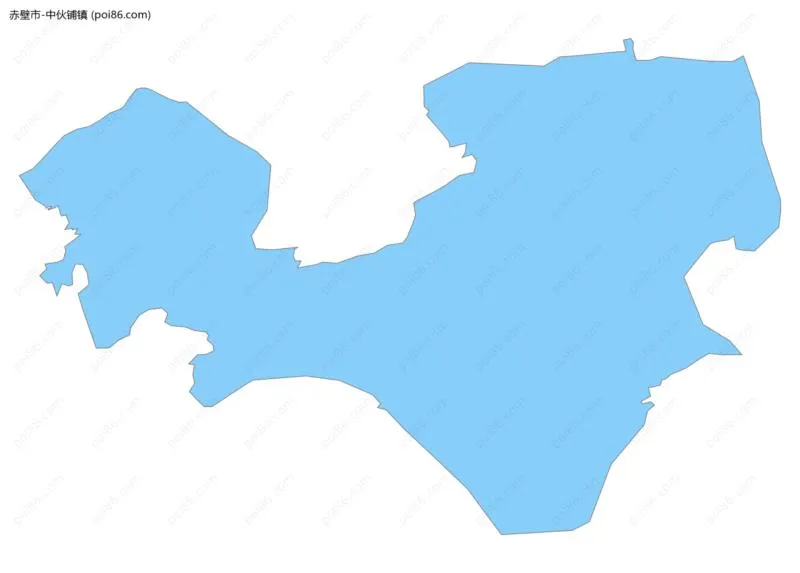 中伙铺镇边界地图