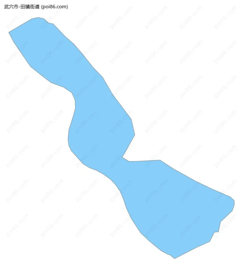 田镇街道边界地图