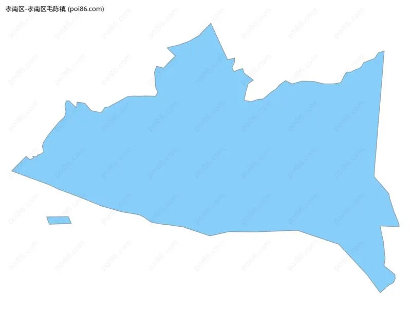 孝南区毛陈镇边界地图