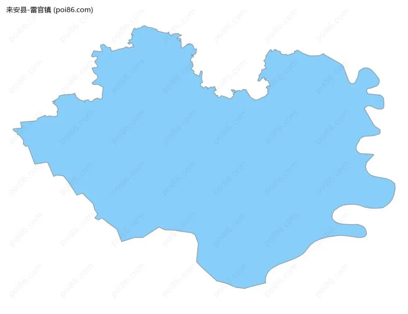 雷官镇边界地图