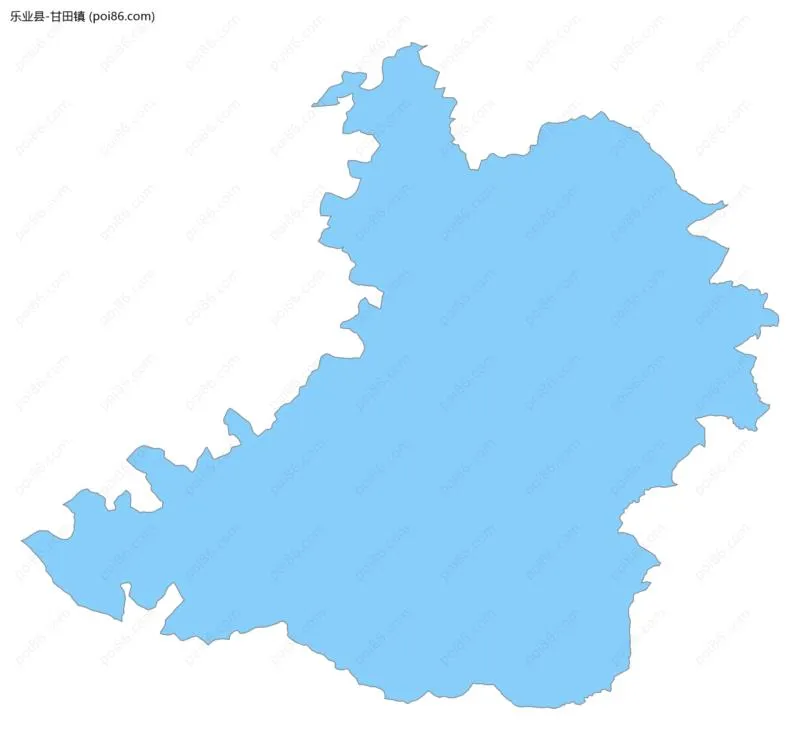 甘田镇边界地图
