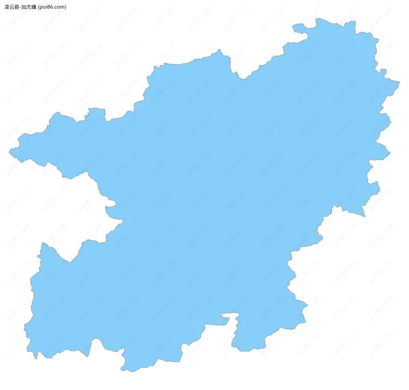 加尤镇边界地图