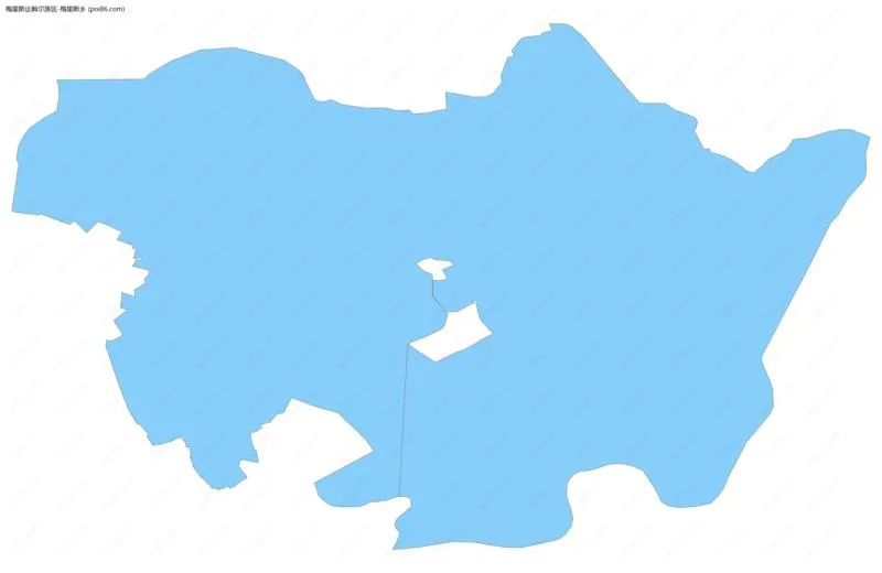 梅里斯乡边界地图