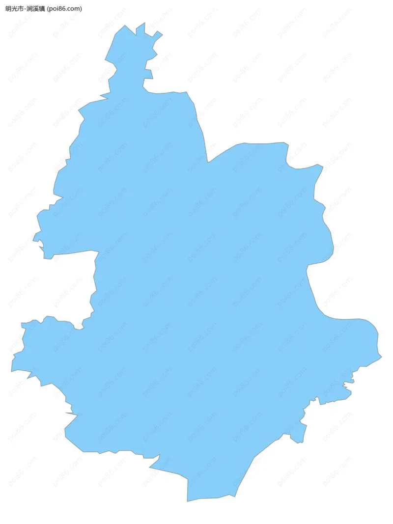 涧溪镇边界地图