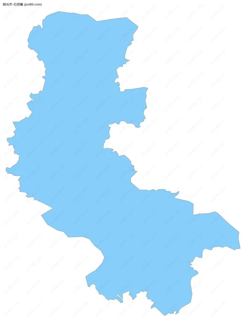 石坝镇边界地图