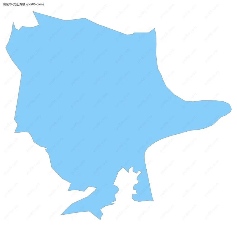 女山湖镇边界地图