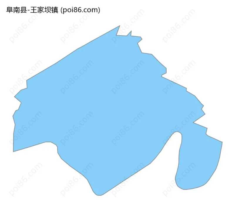 王家坝镇边界地图