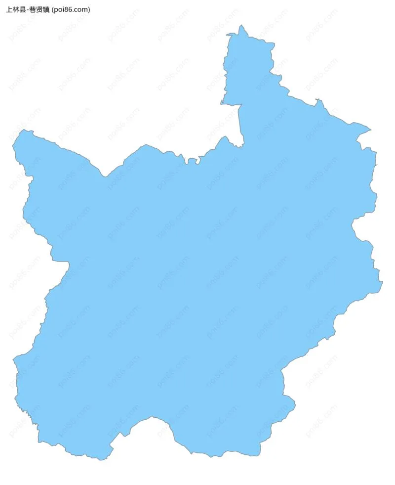 巷贤镇边界地图