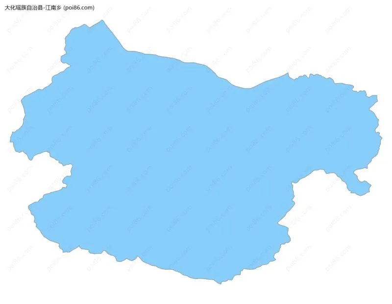 江南乡边界地图