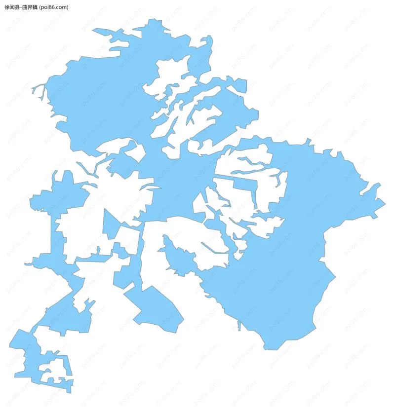 曲界镇边界地图