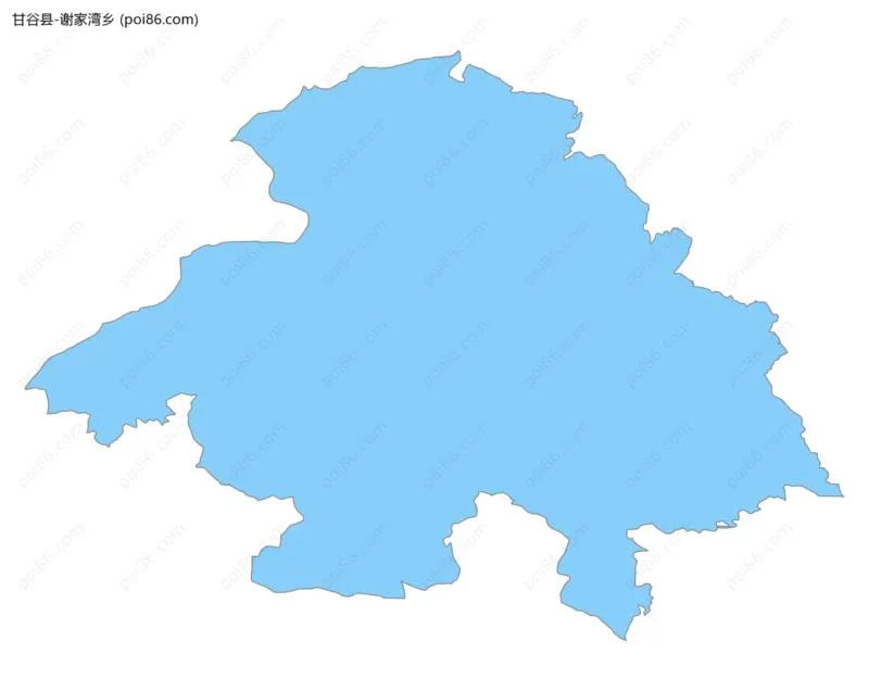 谢家湾乡边界地图