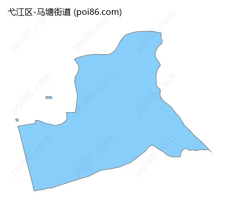 马塘街道边界地图