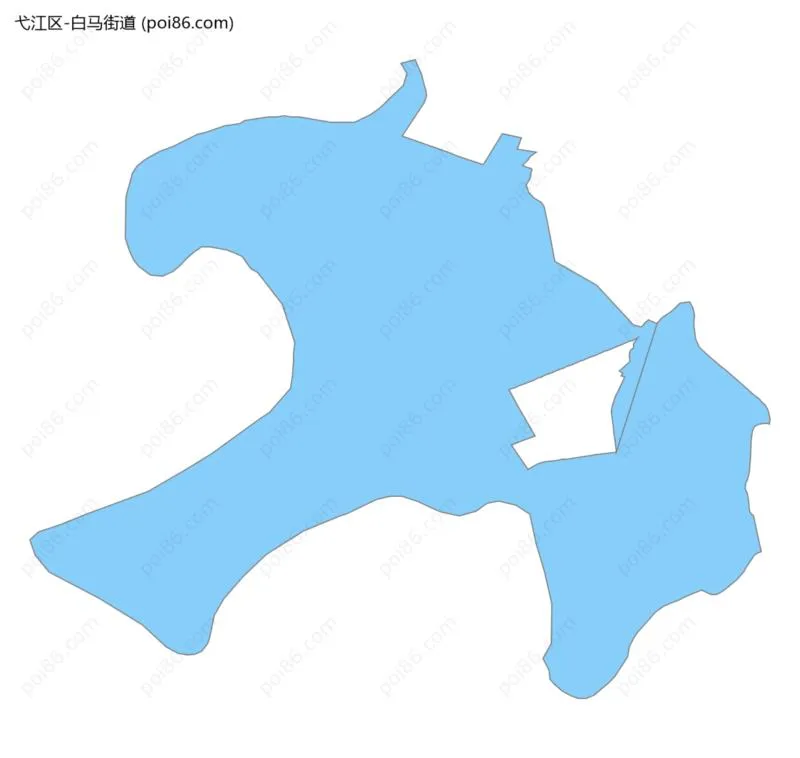 白马街道边界地图