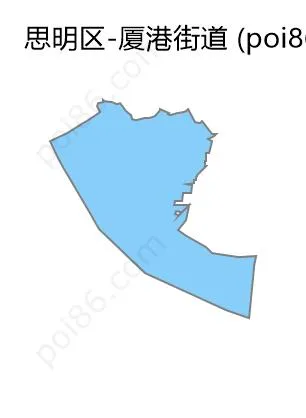 厦港街道边界地图