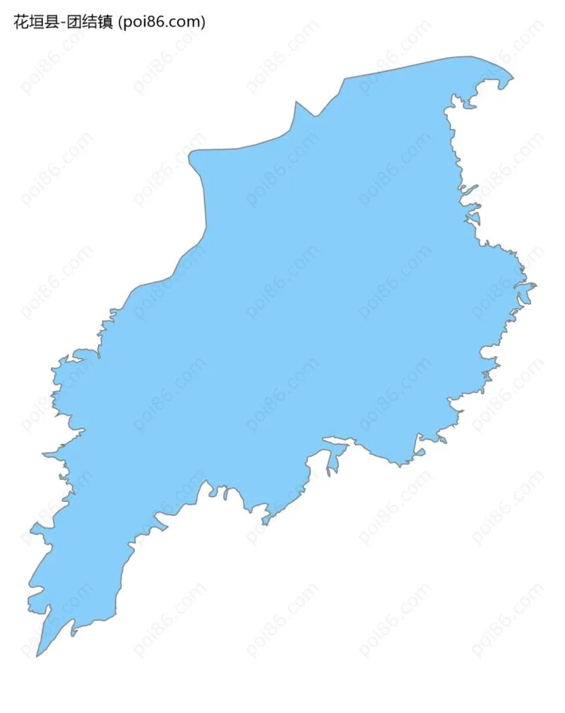 团结镇边界地图