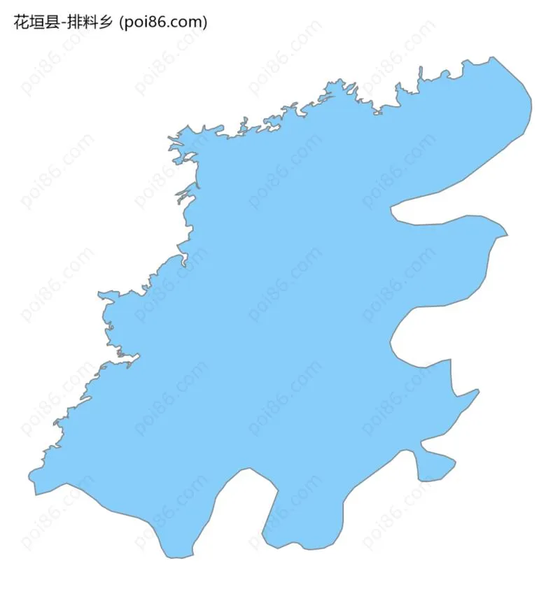 排料乡边界地图