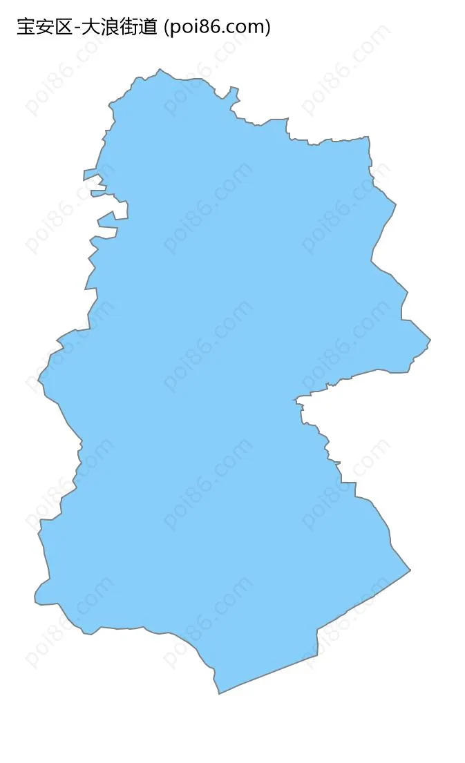 大浪街道边界地图