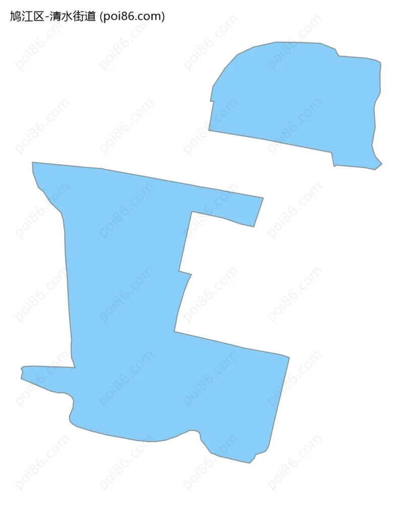 清水街道边界地图