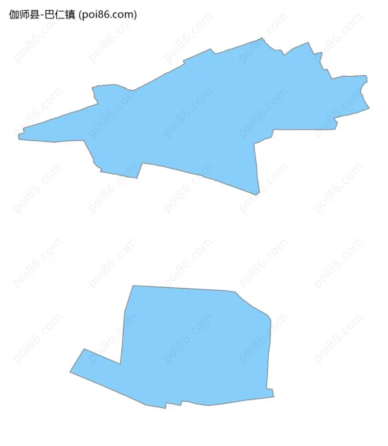 巴仁镇边界地图