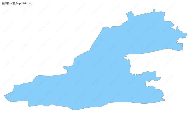米夏乡边界地图